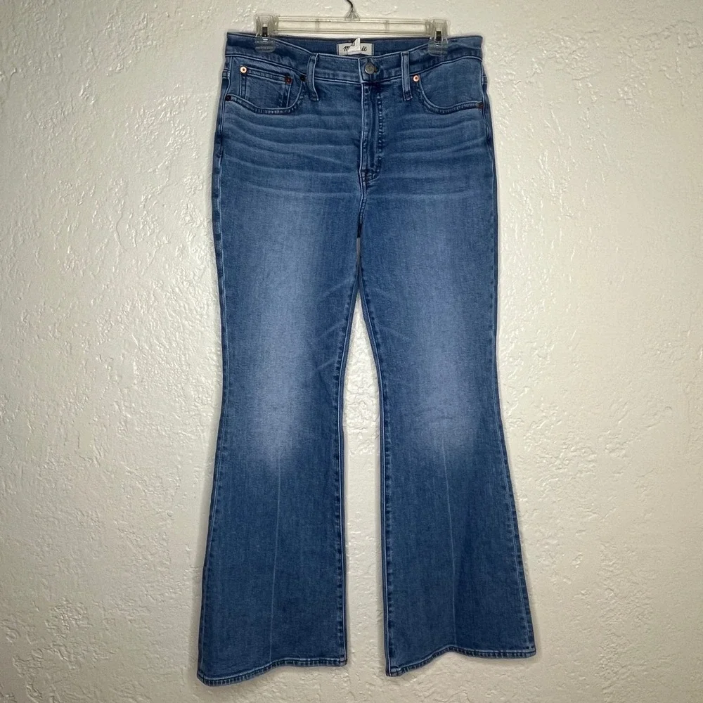 Madewell Flea Market Flare Jeans‎ Blue High Rise Stretch DM7415 Size 30